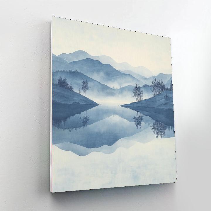 Zhao Mengfu Inspired Infinite Tranquility  Painting By Numbers Kit