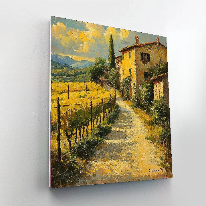 Camille Corot Inspired Charming Tuscan Vineyard  Paint By Numbers Kits