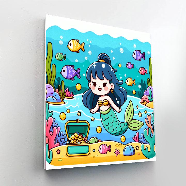 Undersea Mermaid Voyage Number Painting