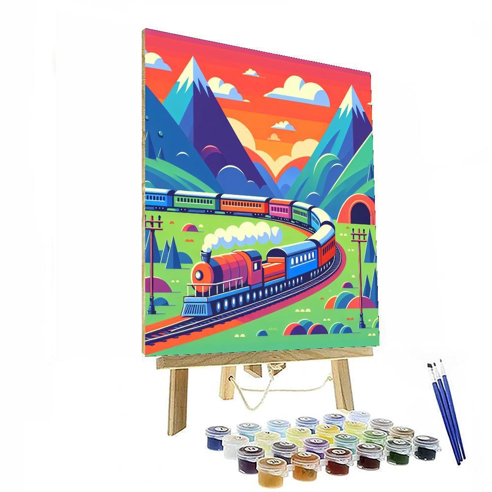 Adventure Train Journey Numbered Painting Kits