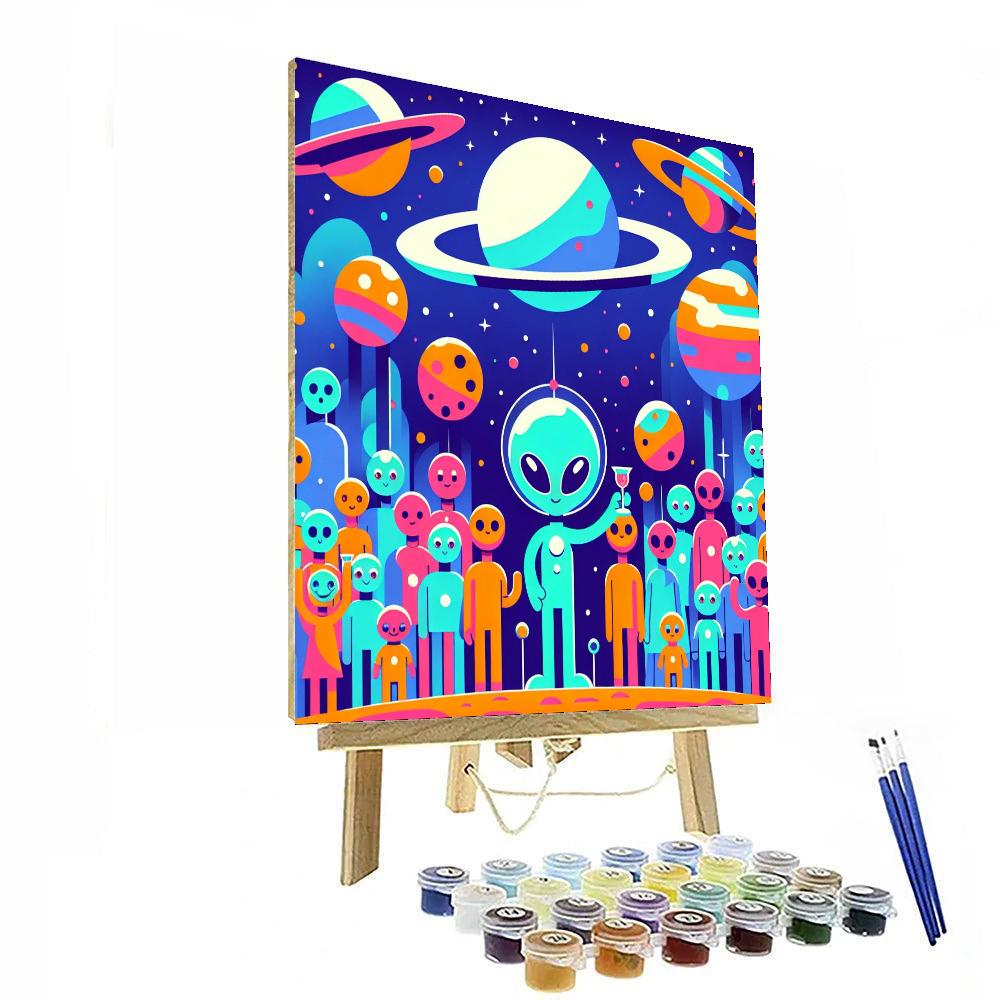 Galactic Gala Paint By Numbers Art