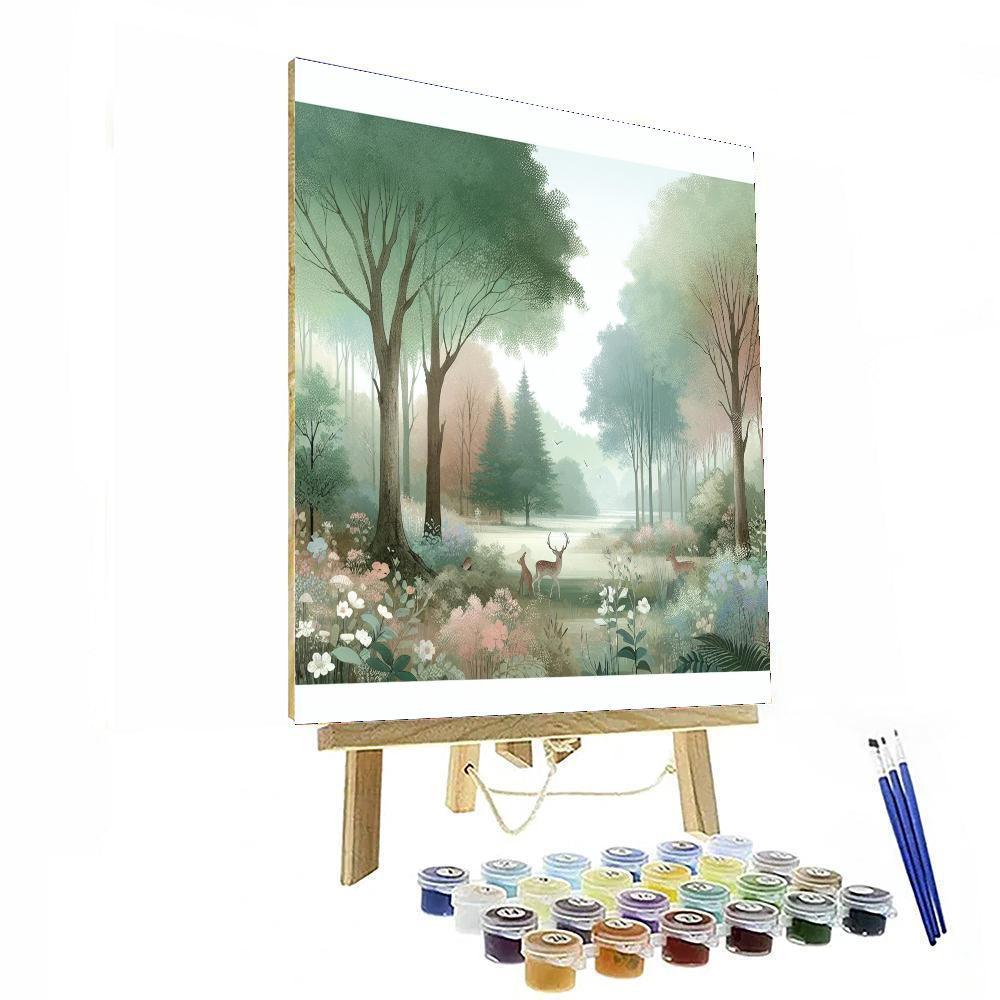 Colorful Woodland Harmony Paint By Numbers Art