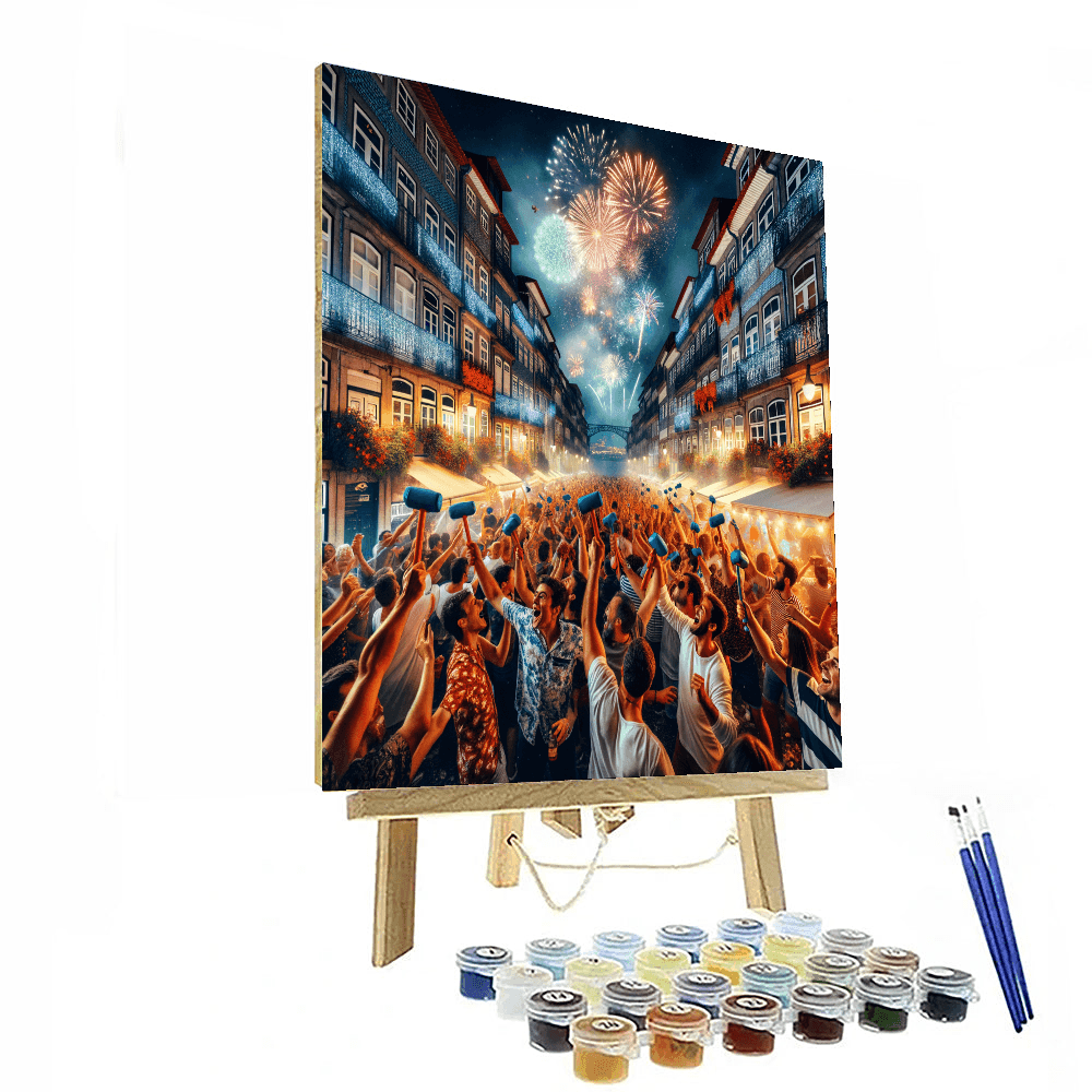 Festa De São João - Porto, Portugal Painting By Numbers Kit
