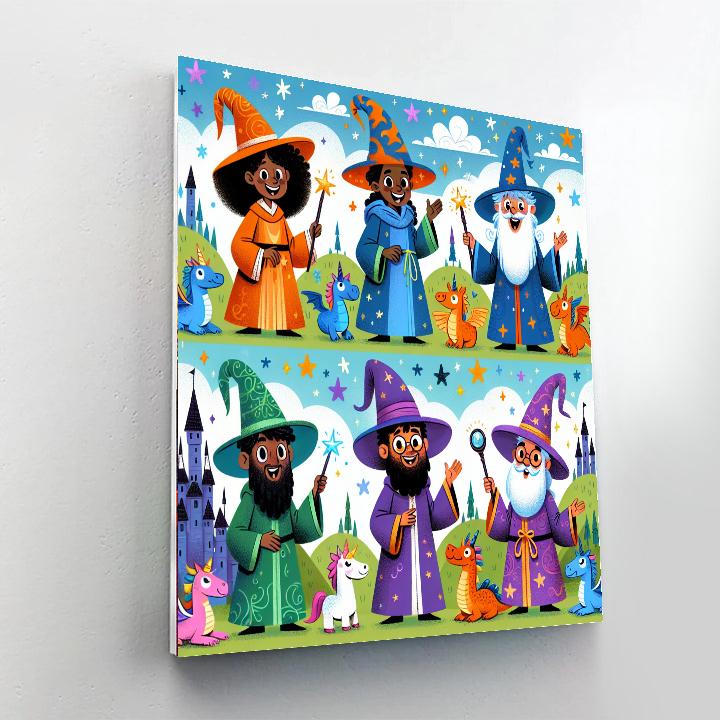 Adventure With Magical Wizards Numbered Painting Kits