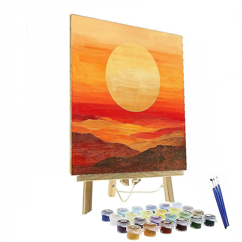 Paul Klee Inspired Mystical Savannah Sunset  Painting By Numbers Kit