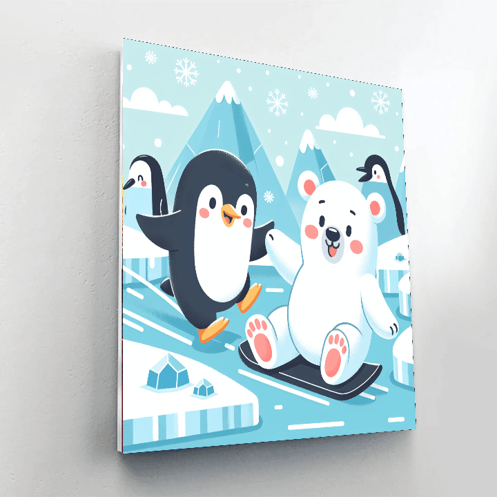 Frosty Fun Frolic DIY Paint By Numbers