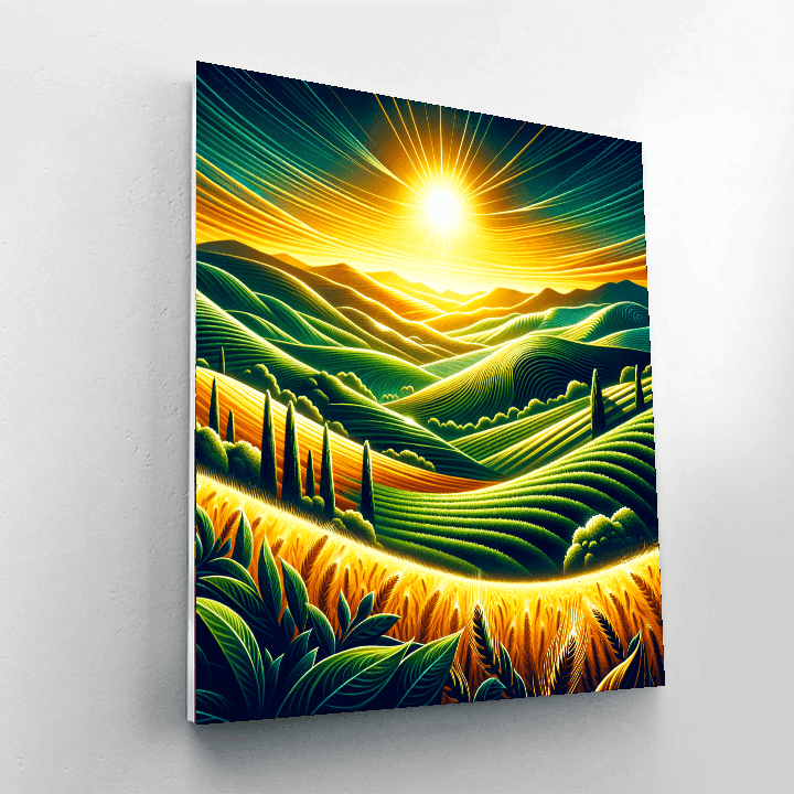 Radiant Tuscan Landscape Paint By Numbers