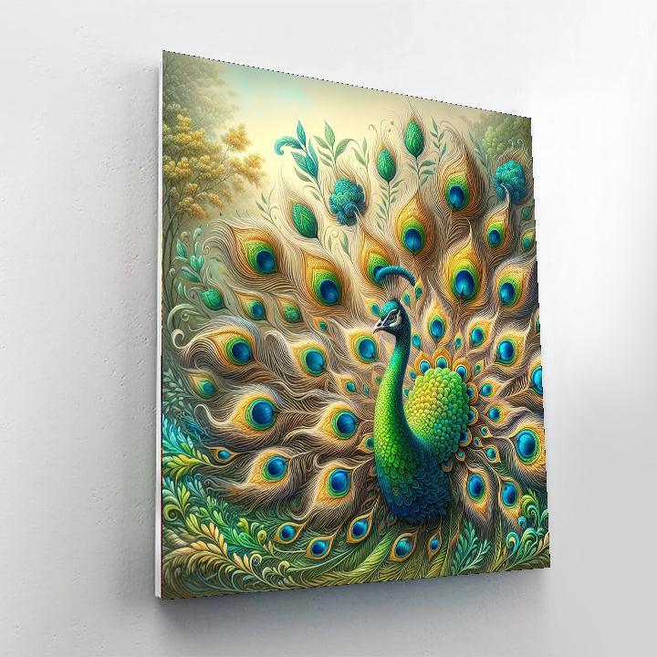 Peacock Splendor Paint By Numbers Art