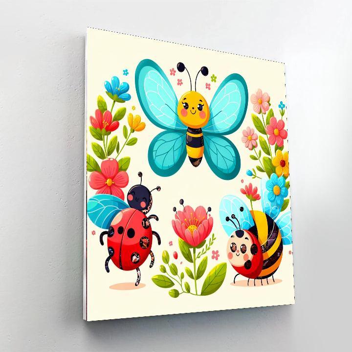 Cute Insects Numbered Painting Kits
