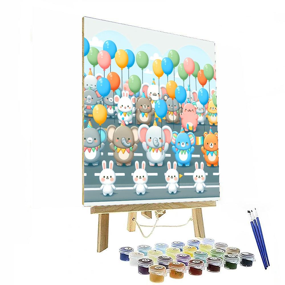 Epic Animal Parade Number Painting