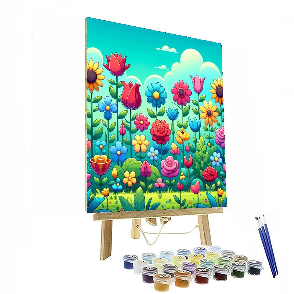 Garden Of Blooms Painting Number Kit