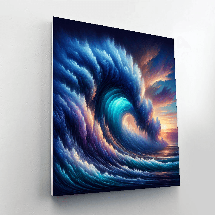 Mystical Ocean Wave Painting Number Kit