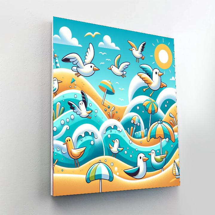 Silly Seagulls Numbered Painting Kits