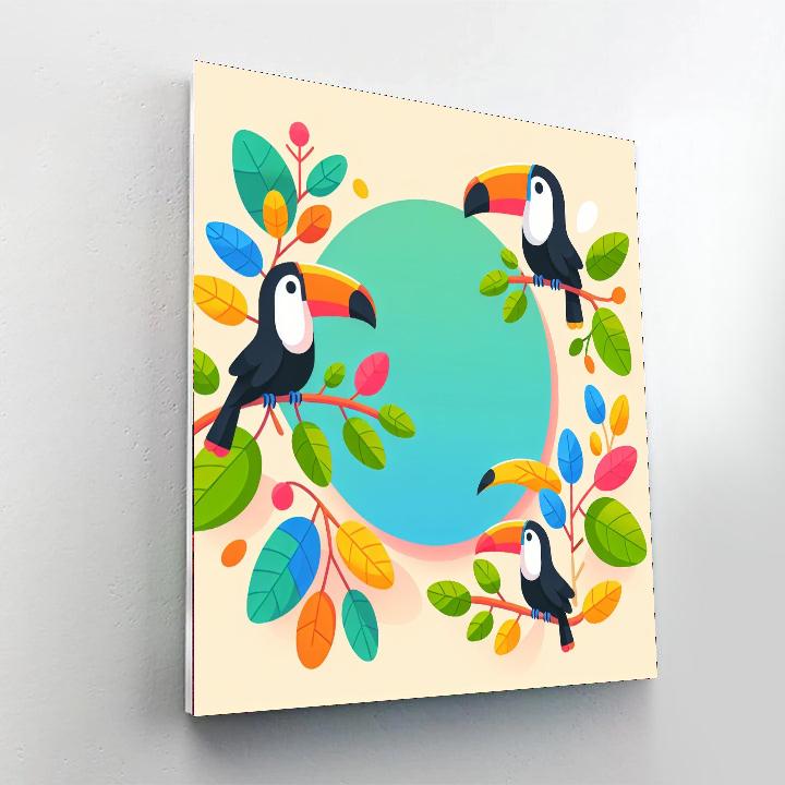 Tropical Toucan Hangout Numbered Painting Kits