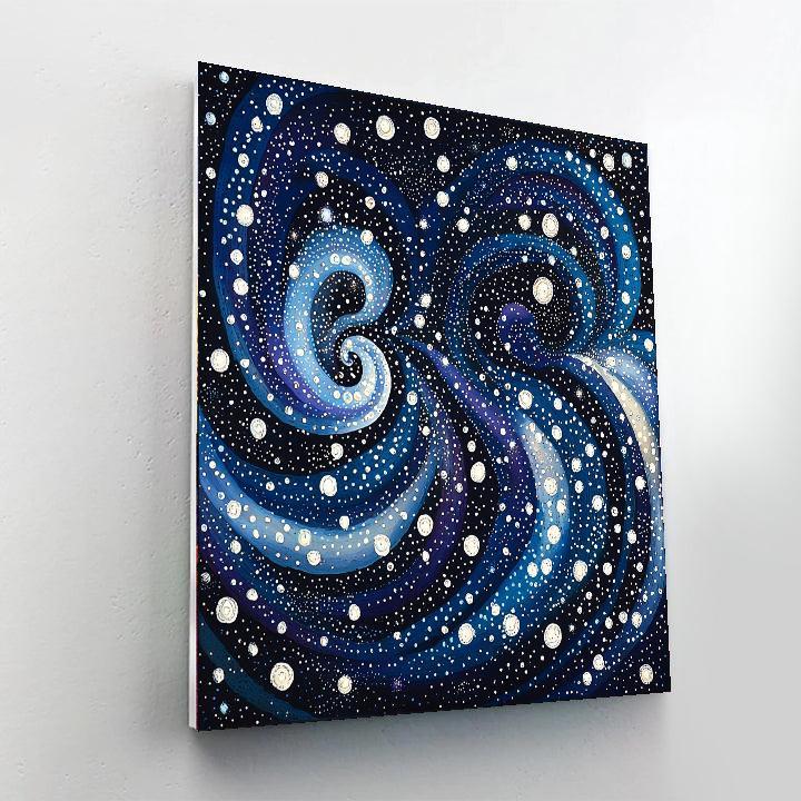 Yayoi Kusama Inspired Celestial Dotscape  Paint By Number