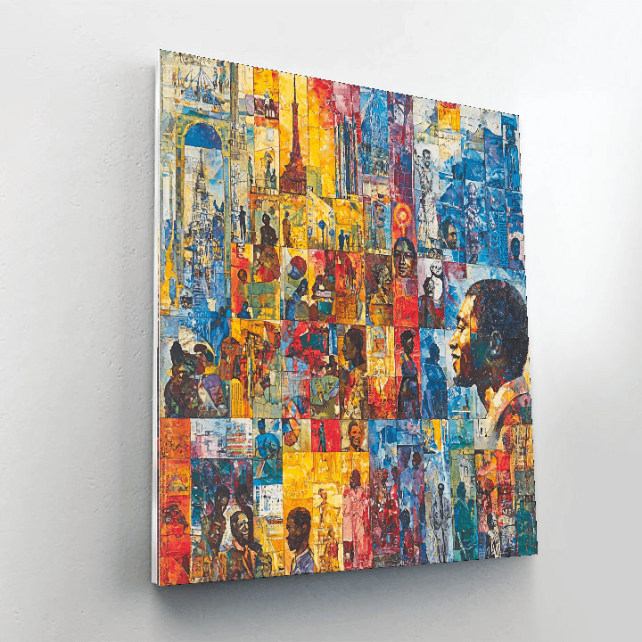 Romare Bearden Inspired Mosaic Of Cultures  Painting By Numbers Kit