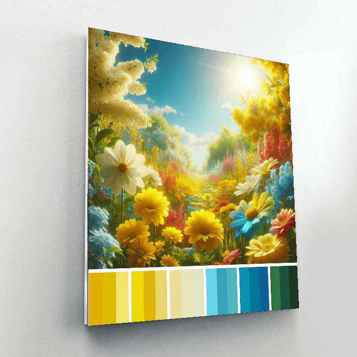 Sunny Springtime Awakening Number Painting