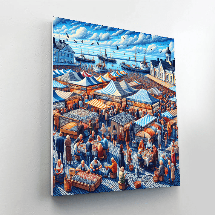 Helsinki Baltic Herring Market - Finland Numbered Painting Kits