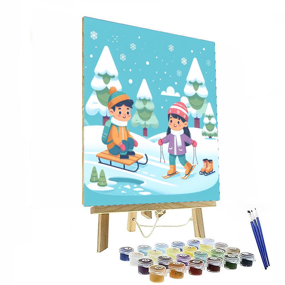 Winter Adventure Trail Paint By Numbers