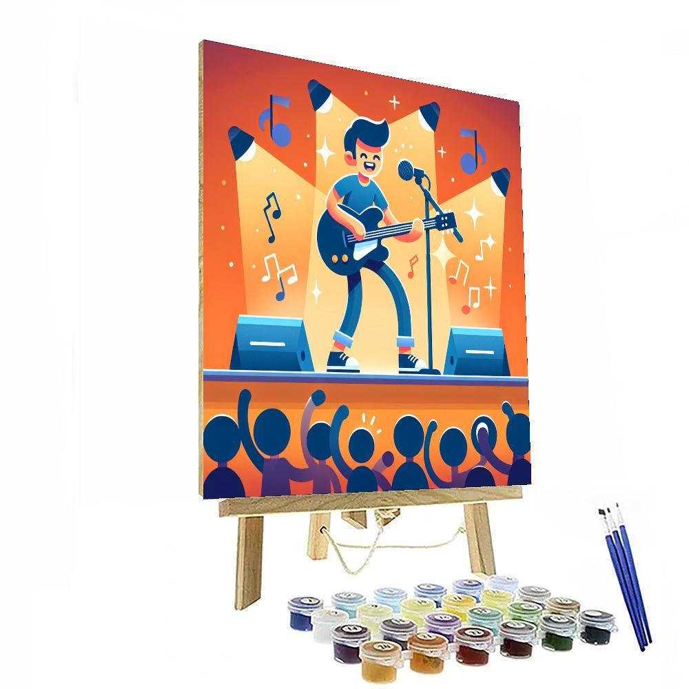 Rockstar Concert Excitement Paint By Numbers Art