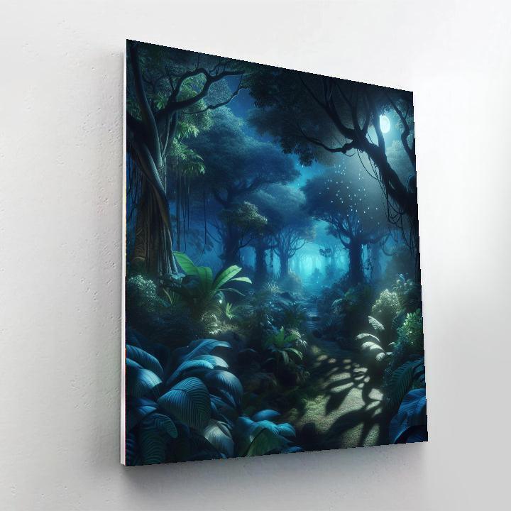 Mysterious Jungle Night Paint By Numbers Art