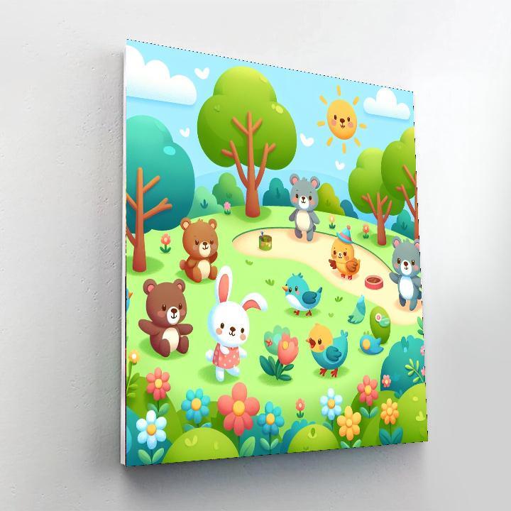 Friendly Animal Friends Paint By Numbers Kits