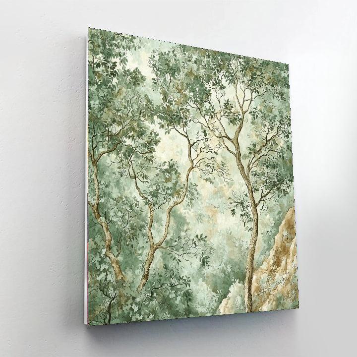 Leonardo Da Vinci Inspired Trees Of Tranquility  Numbered Painting Kits