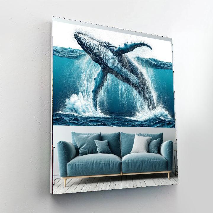 Majestic Whale Watching Paint By Color