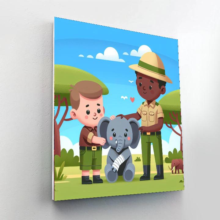 Safari Animal Rescue DIY Paint By Numbers