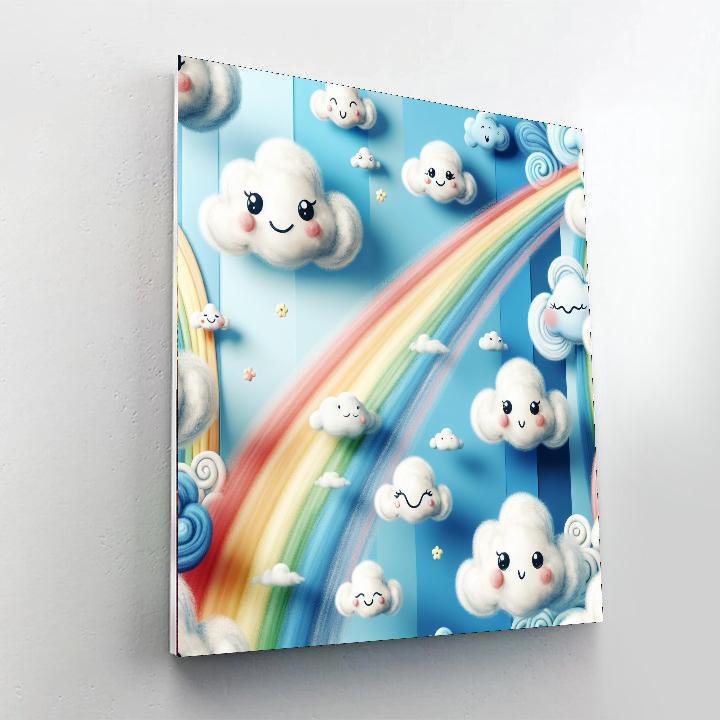 Whimsical Cloud Creatures Painting By Numbers Kit