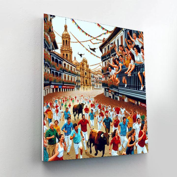 Festival Of San Fermín - Pamplona, Spain Paint By Number