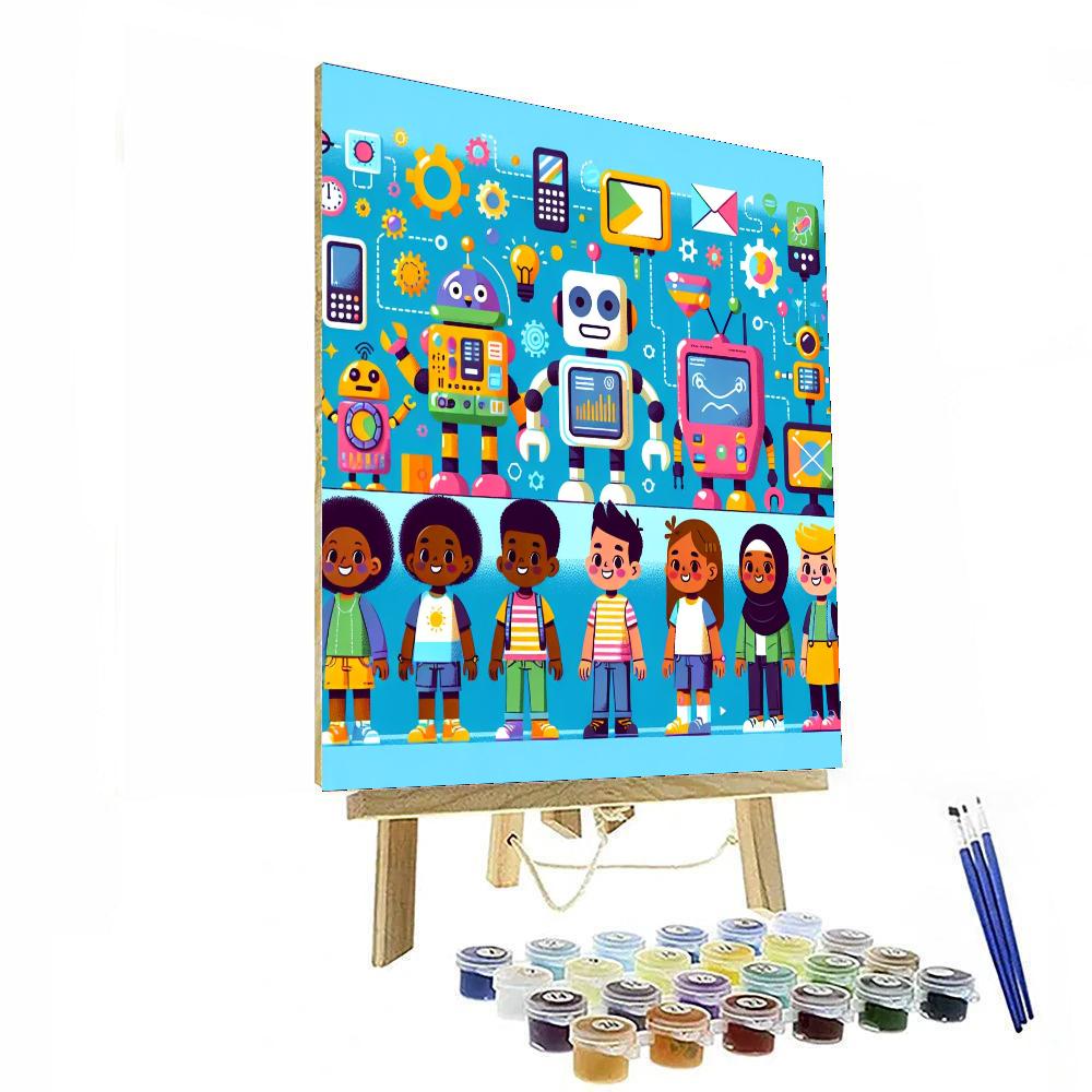 Robots And Gadgets DIY Paint By Numbers