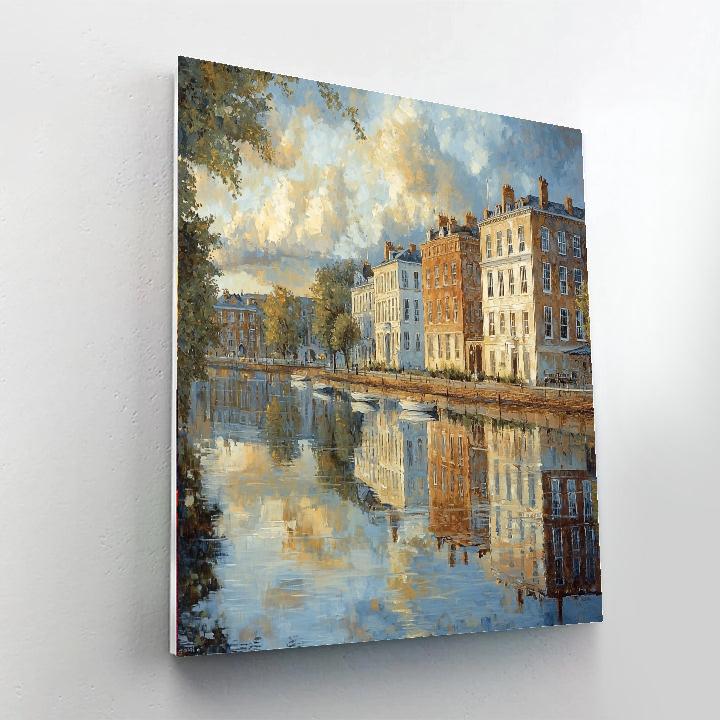 John Constable Inspired Historical Cityscape Reflections  Paint By Numbers Kits