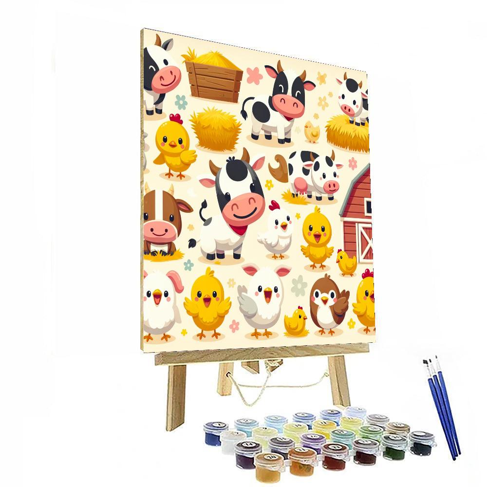 Fantastic Farm Fun Paint By Numbers Art