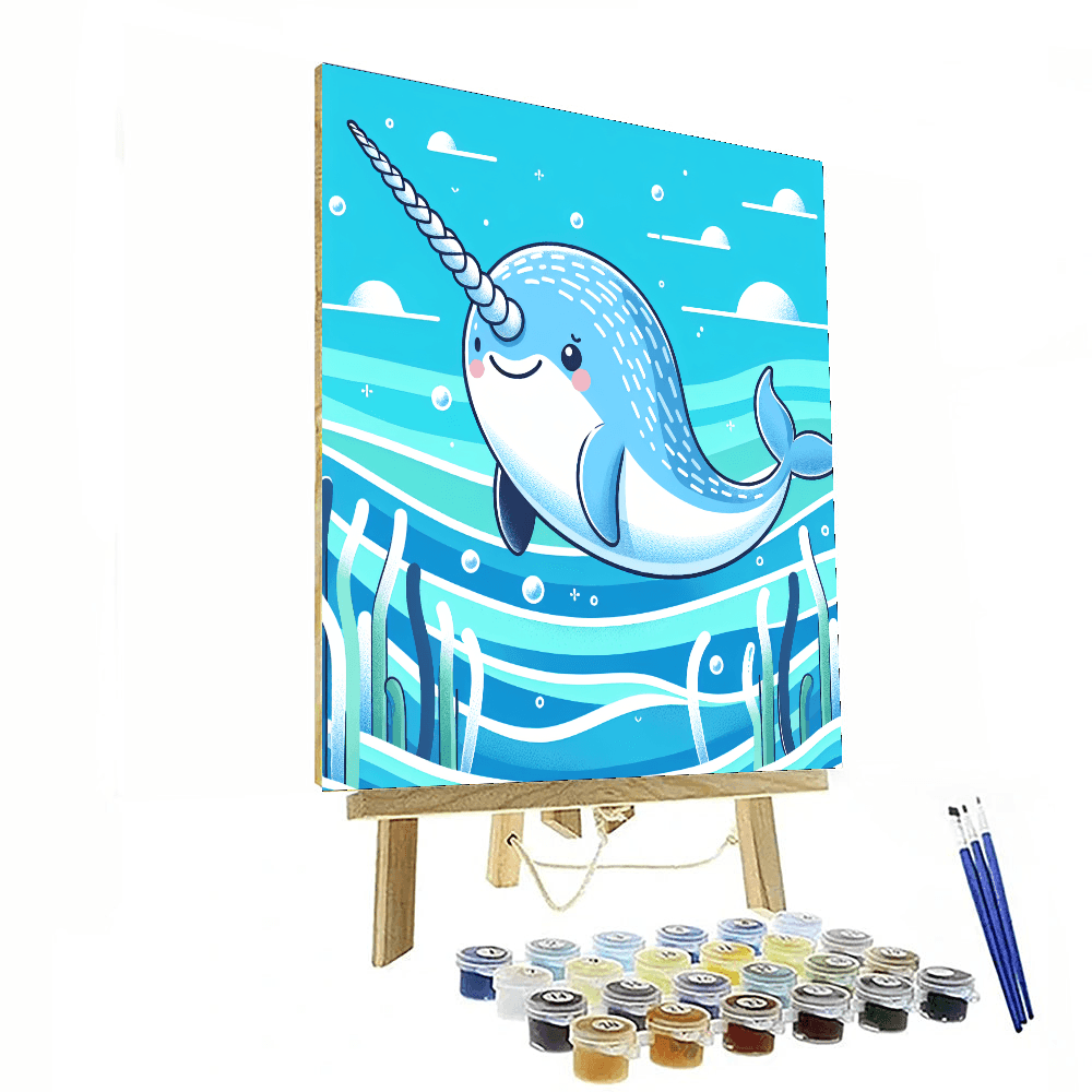 Cute Narwhal Painting Number Kit