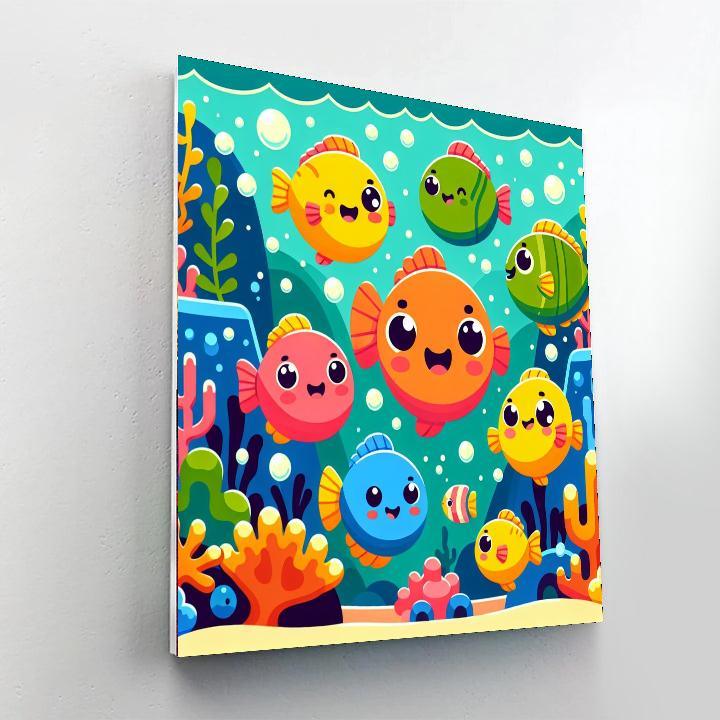 Fun With Fishes Painting Number Kit