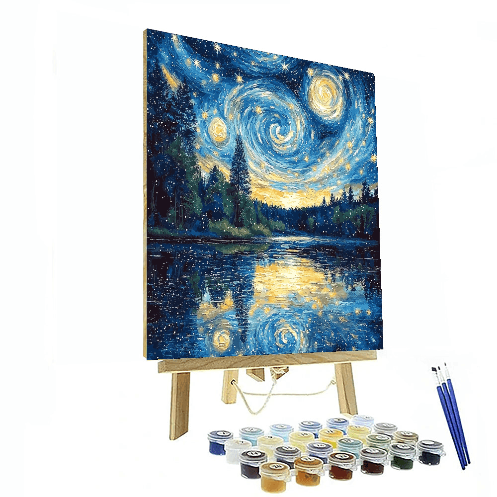Vincent Van Gogh Inspired Starry Sky Reflections  Paint By Numbers Kits