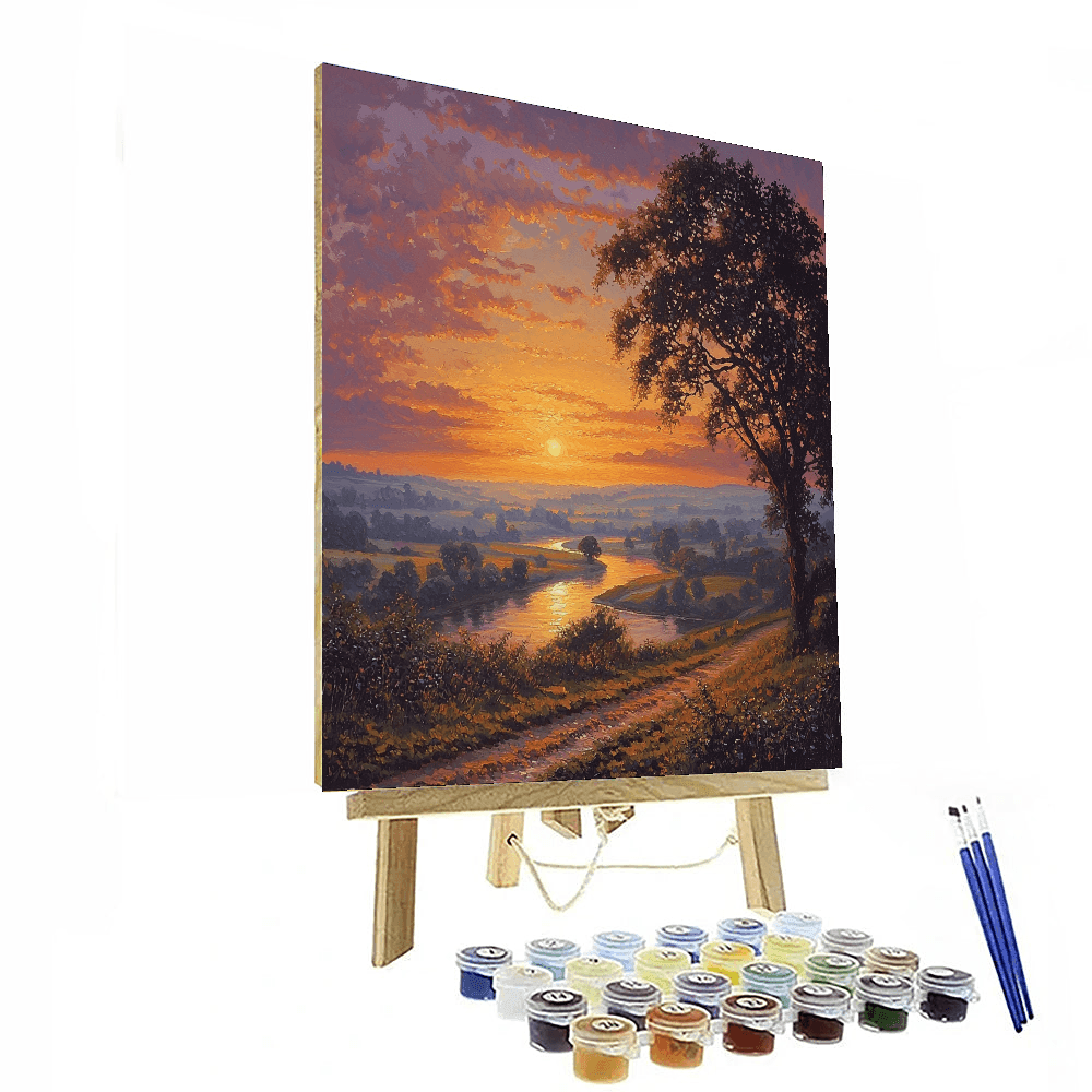 Turner Inspired Sunset Harmony - DIY Painting By Numbers Kit