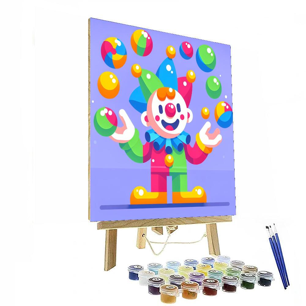 Cheerful Clown Celebration Paint By Numbers Art