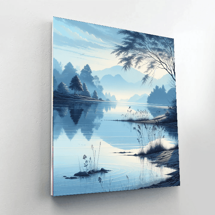Tranquil Lakeside Morning Paint By Color