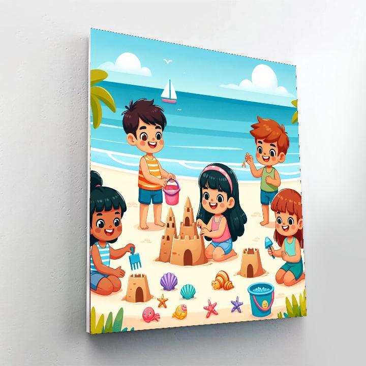 Joyful Seaside Getaway Painting Number Kit