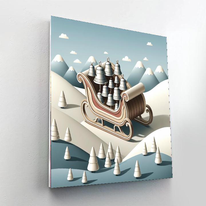 Snowy Sleighbell Serenade Number Painting