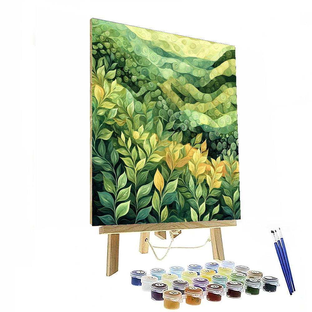 Paul Cézanne Inspired Nature's Fractal Harmony  Number Painting