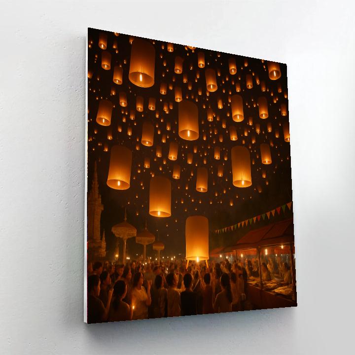 Festival Of Lanterns - Thailand Paint By Numbers Kits