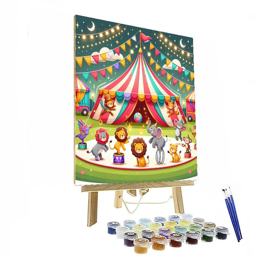 Magical Circus Animals DIY Paint By Numbers