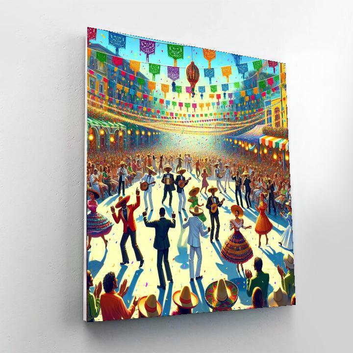 Colorful Fiesta Festival Numbered Painting Kits