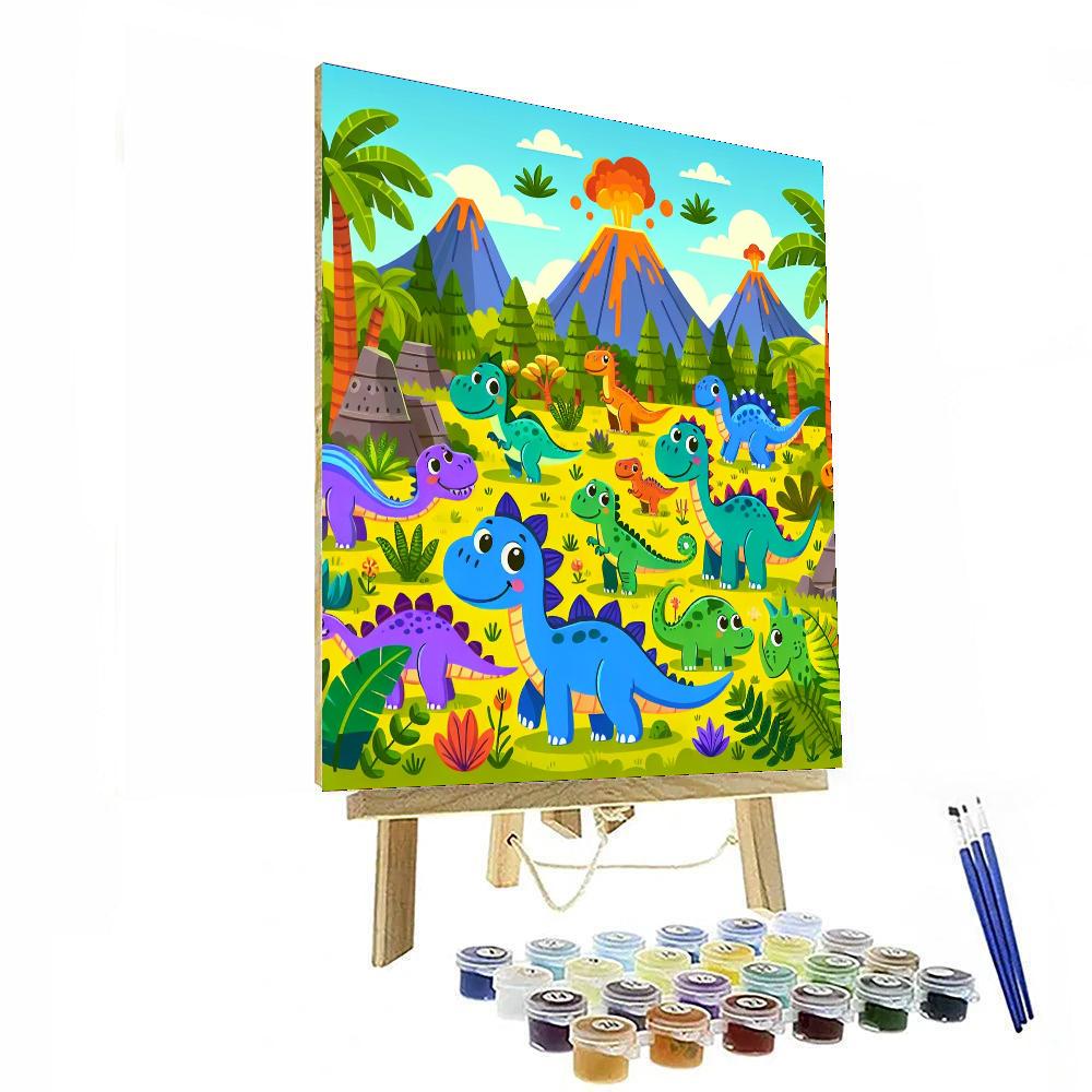 Dinosaur Expedition Team Paint By Numbers Art