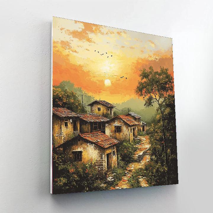 Nandalal Bose Inspired Rustic Echoes  Painting Number Kit