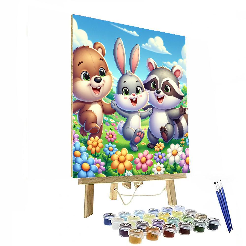Animal Friends Day Out Paint By Numbers Art