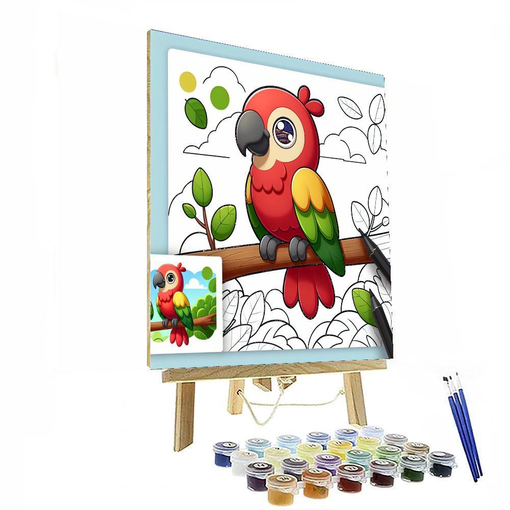 Friendly Parrot Numbered Painting Kits